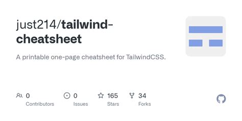 GitHub - just214/tailwind-cheatsheet: A printable one-page cheatsheet for TailwindCSS.