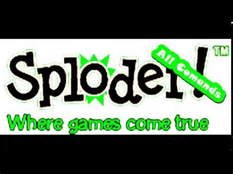 Sploder, where the games come true all comands - YouTube