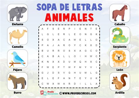 SOPAS de LETRAS para Niños de Primaria | Para Imprimir