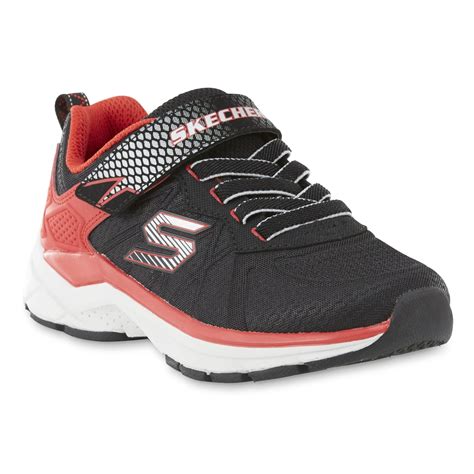 Skechers Boys' Ultrasonix Black/Red/Silver Athletic Shoe