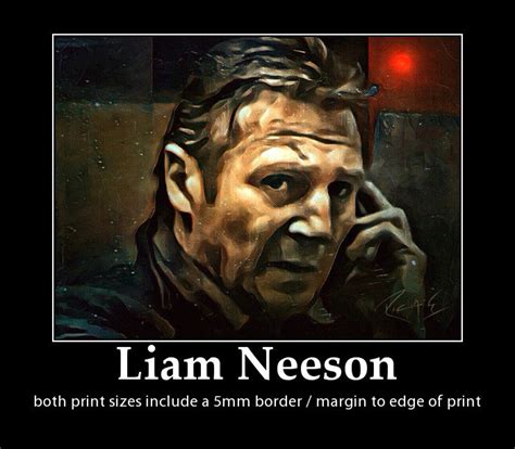 FREE SHIPPING Liam Neeson Portrait Print Poster Digital Art | Etsy