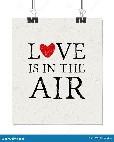 Love is in the Air Poster stock vector. Illustration of poster - 49176327