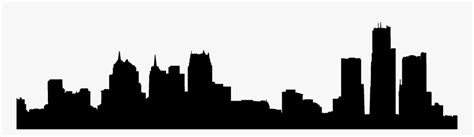 Detroit City Skyline Silhouette, HD Png Download - kindpng