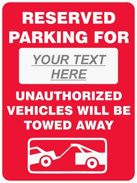 RESERVED PARKING FOR - CUSTOM | Discount Safety Signs New Zealand