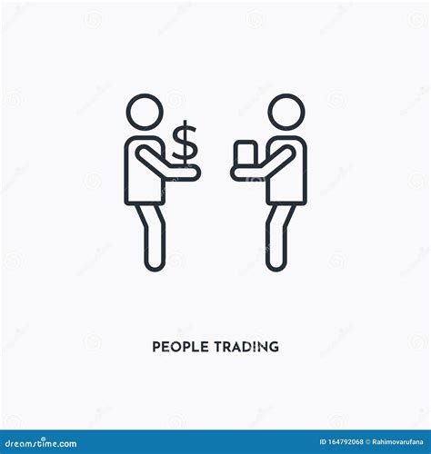 Umrisssymbol Für Den People Trading Einfache Lineare Darstellung Isolated Line People Trading ...