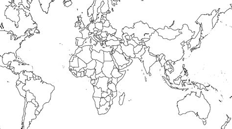 5 Amazing Free Printable World Political Map Blank Outline in PDF | World Map With Countries