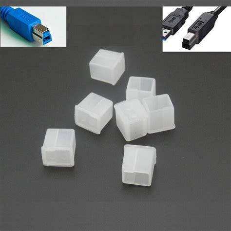 USB 3.0 Type B Male Plug Connector Silicone Rubber Dust Cover - MODCOVER