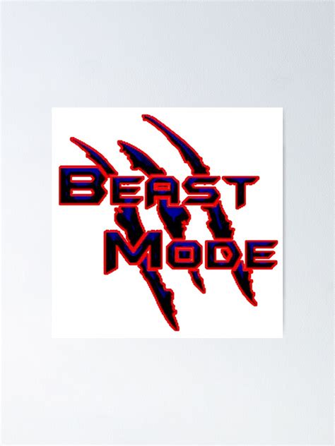 "Beast Mode Logo Art Design" Poster for Sale by Premium-Cart | Redbubble