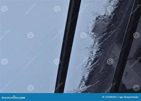 A Heavy Rain Rains on the Window, Outside the Sky Stock Image - Image ...