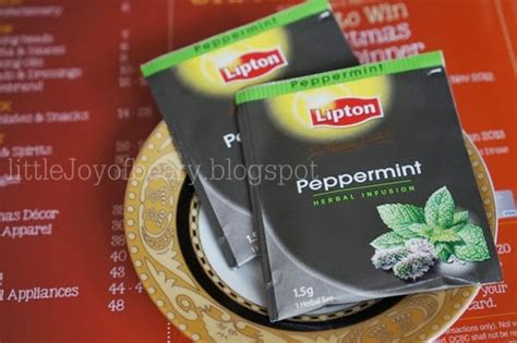 little Joy: Lipton Peppermint Herbal Tea