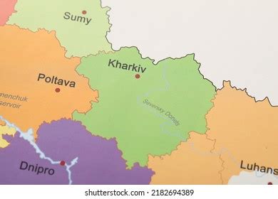 Kharkiv Region On Map Ukraine Closeup Stock Photo 2182694389 | Shutterstock