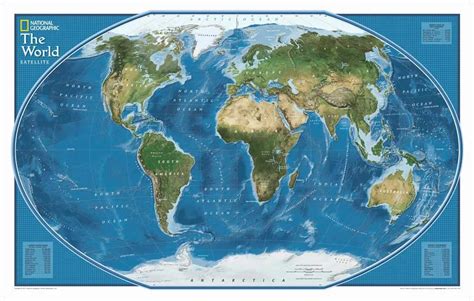 HD National Geographic World Map CANVAS oil painting Art Print Home canvas Retro wall living ...