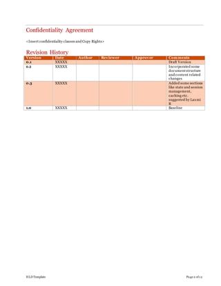 High level design document template | PDF