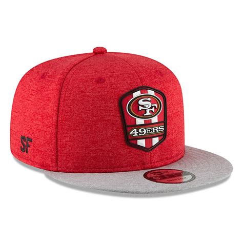 Men's San Francisco 49ers New Era Scarlet/Heather Gray 2018 NFL ...