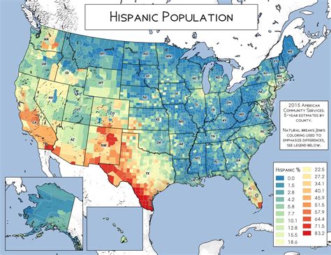 Map: Hispanic Population In America - Andy Arthur.org