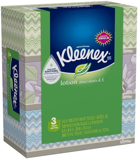 Kleenex Brand Tissue Lotion, Aloe & E 3-Ply Tissues 3 Pk | Hy-Vee Aisles Online Grocery Shopping