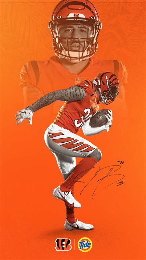 Download Cincinnati Bengals Orange Poster Wallpaper | Wallpapers.com