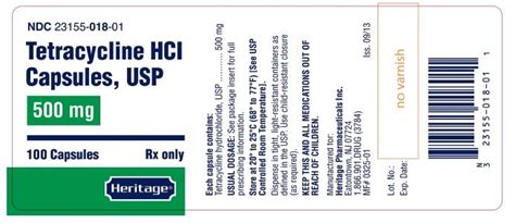 Tetracycline - FDA prescribing information, side effects and uses