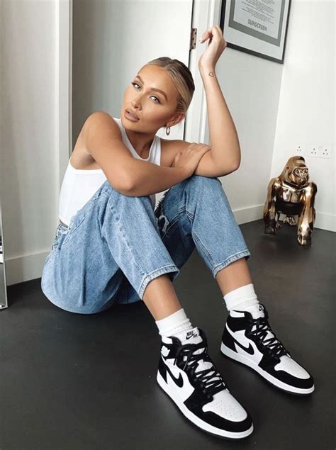 Outfit with Jordan 1's 'Panda' #style #fashion #outfitoftheday | Jordan outfits womens, Girl ...