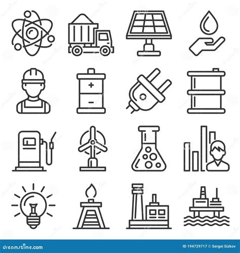 Utilities Icons Set. Electricity Water Gas Utility On White Background ...