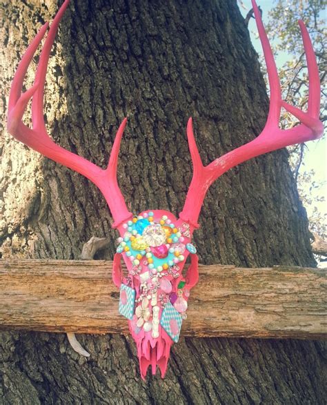 29 best Decorated Deer Skulls images on Pinterest | Deer antlers, Deer ...