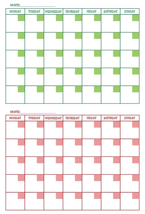 Two-Month Calendar - 10 Free PDF Printables | Printablee