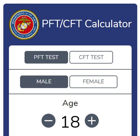 USMC PFT/CFT Calculator - Operation Military Kids