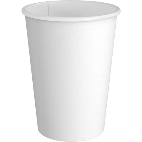 Choice 12oz White Paper Hot Coffee Cups in Bulk: Ships Free