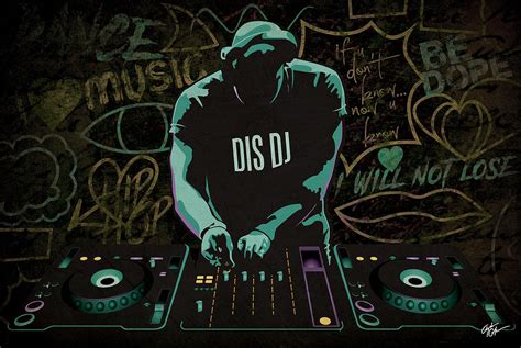 Dis DJ Graffiti Digital Art by Anysha Cokes - Pixels