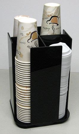 Coffee Cup and lid Dispenser Holder (la style) 4 Sleeve Spin | Coffee ...