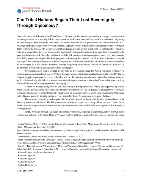 (PDF) Can Tribal Nations Regain Their Lost Sovereignty Through Diplomacy?