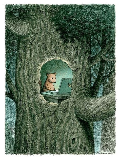 Cute squirrel inside a tree illustration | Whimsical art, Cute art, Squirrel