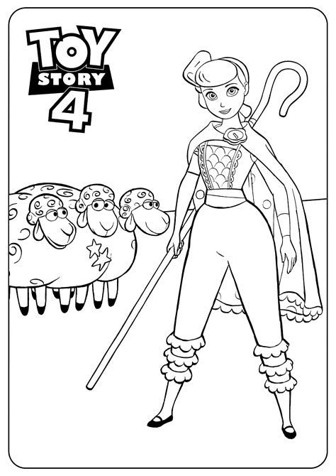 Bo Peep : Toy Story 4 coloring page - Toy Story 4 Coloring Pages for Kids