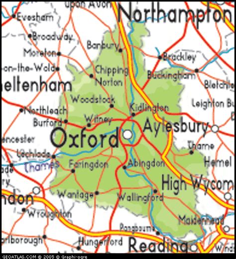 Oxfordshire Map Political Regional | United Kingdom Map Regional City Province