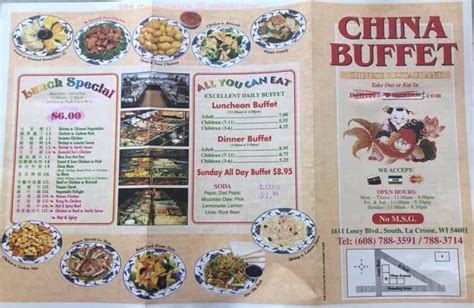 Online Menu of China Buffet Restaurant, La Crosse, Wisconsin, 54601 - Zmenu