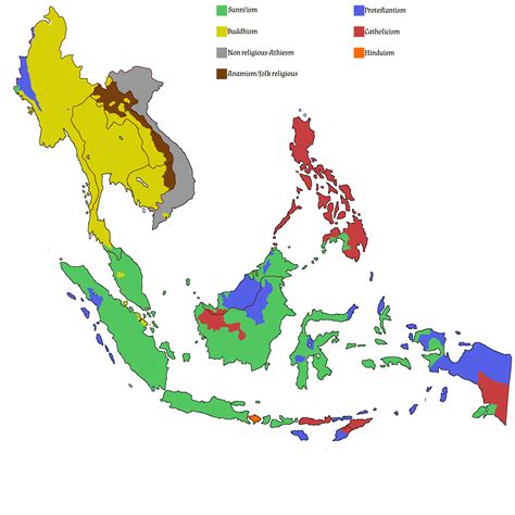 South Asia Religion Map