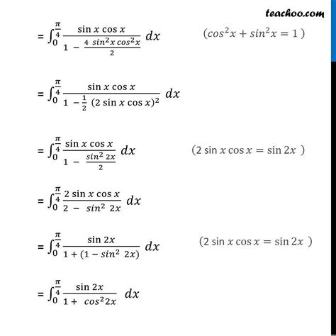 Misc 26 - Definite integral sinx cosx / cos4 x + sin4 x - Miscellaneou