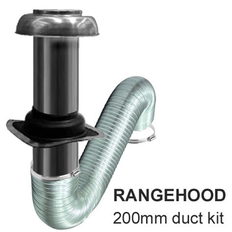 Rangehood Kit with Roof Cowl Kit - 200mm Metal Roof | Pure Ventilation ...