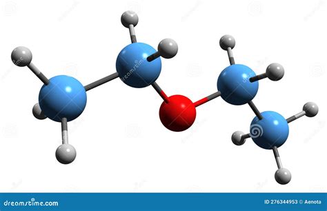 3D Image of Diethyl Ether Skeletal Formula Stock Illustration - Illustration of odour, oils ...