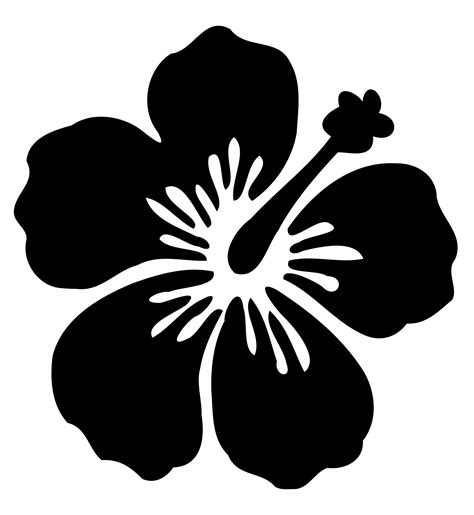 Silhouette Hawaiian hibiscus Flower - Hawaii flower png download - 2000*2174 - Free Transparent ...