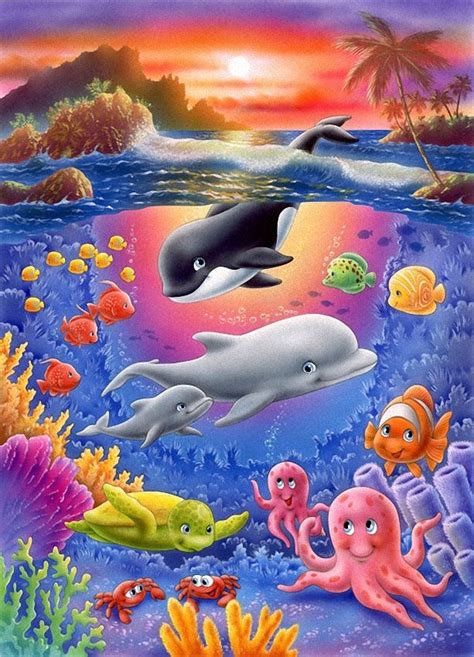 枫林傲然的日志 - 网易博客 | Dolphin art, Sea animals images, Colorful paintings