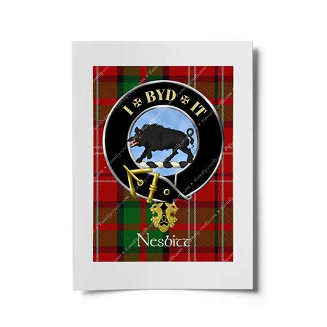 Nesbitt Scottish Clan Crest Ready to Frame Print - Family Crests