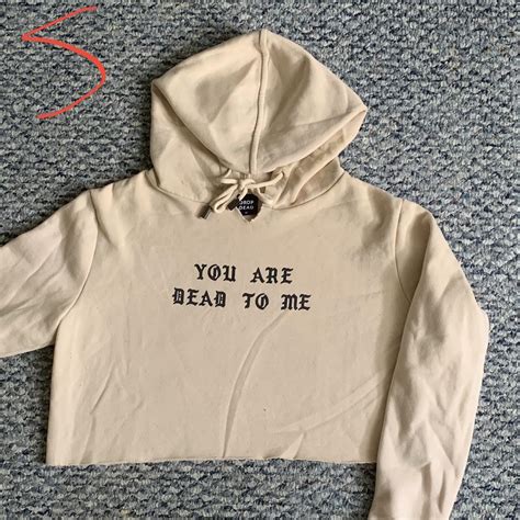 drop dead you are dead to me cropped hoodie womens xs - Depop