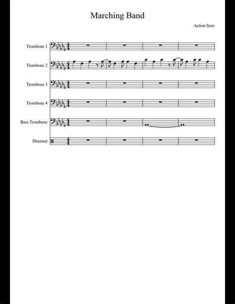 Marching Band sheet music for Trombone, Percussion download free in PDF or MIDI