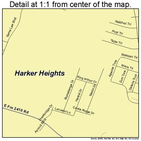 Harker Heights Texas Street Map 4832312