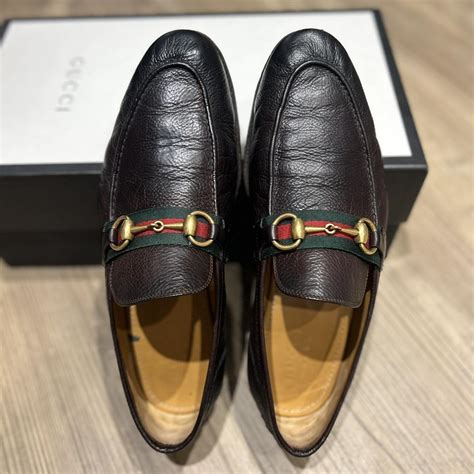 GUCCI, brown leather, ELANOR loafers UK size 6.... - Depop