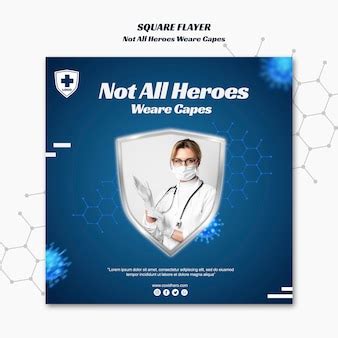 Free PSD | Not all heroes wear capes poster template