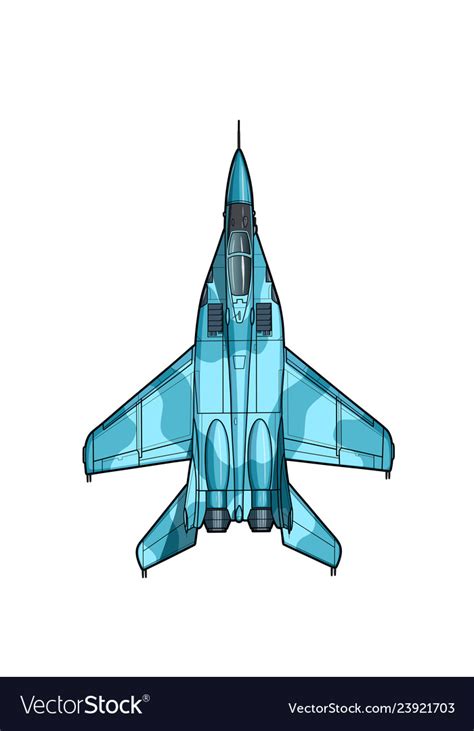 Modern russian jet fighter aircraft draw Vector Image