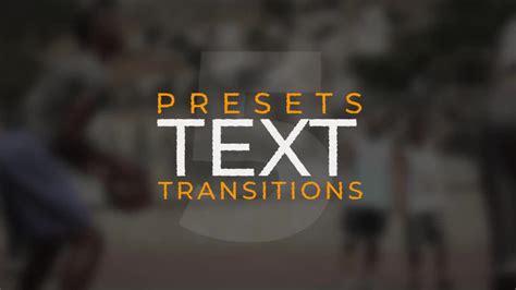 Text Transitions V.5 - Premiere Pro Presets | Motion Array