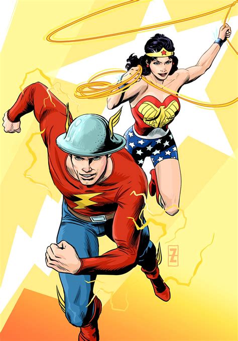 [Artwork] Jay Garrick and Wonder Woman (Golden Age) by Patrick Zircher : r/DCcomics